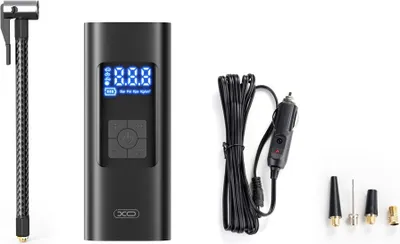 Produktbild von XO Elektrische Luftpumpe mit 6000mAh Akku 12V Tragbar Fahrradpumpe für Alle Ventile mit Digital LCD LED Licht Mini Kompressor für Fahrrad, Autos