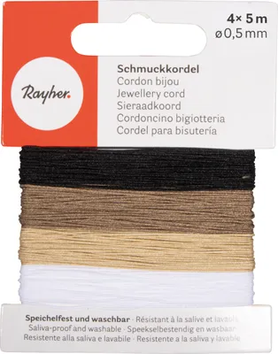 Produktbild von Schmuckkordel, 0,5 mm Natur-Mix