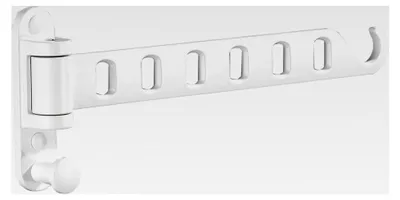 Produktbild von Klappbare Kleiderhaken, Wand-Kleiderständer, 180° drehbarer Wand-Kleiderständer, Klapphaken für Waschküche, Balkon, Badezimmer (weiß)