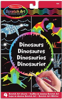 Obrázok produktu pre MELISSA Scratch-off Dinosaurs Draw&Learn 15917