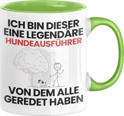 Produktbild von Hundeausführer Geschenk Tasse Lustige Geschenkidee Geburtstag für Hundeausführer Ich Bin Dieser Legendäre Hundeausführer Von Dem Alle Geredet Haben Kaffee-Becher (Grün)
