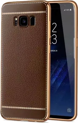Produktbild von Handy Hülle für Samsung Galaxy S8+ Plus Schutz Case Tasche Kunstleder Braun