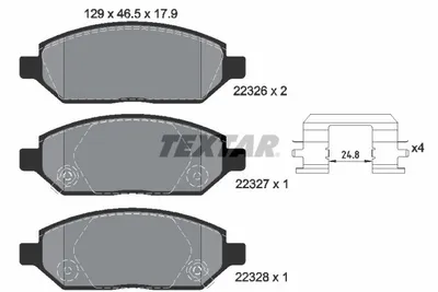 Produktbild von TEXTAR Bremsbeläge Satz Vorne für OPEL Karl (C16) 2232601
