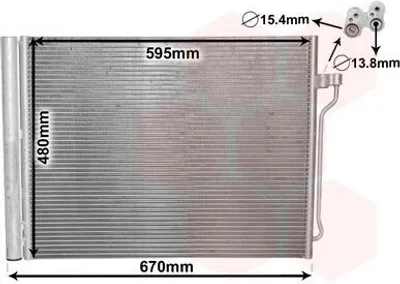Immagine prodotto di VAN WEZEL 06005409 Condensatore climatizzatore Condensatore climatizzatore per BMW 5 Touring (F11) +essiccatore