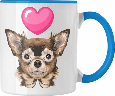 Produktbild von Trendation - Chihuhahua Besitzer Tasse Geschenk Chihuhahua Besitzer Kaffee-Becher Geschenkidee Frauchen Herrchen (Blau)