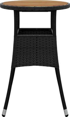 A product shot of a round outdoor bar table.