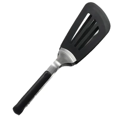 Produktbild von Silikon Edelstahl Doppelwender,Grillzange,Lebensmittelechtes Silikon, Hitzebeständig bis 230°C,Anti-Rutsch-Griff, Großes Schaufelblatt