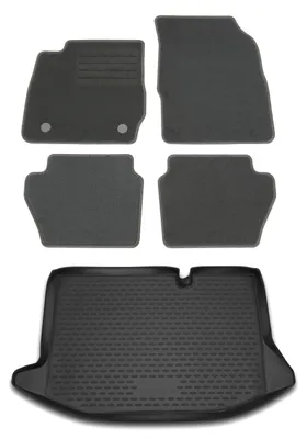 Produktbild von Gummi-Kofferraumwanne + Fußmatten Set für Ford Fiesta MK7, Bj. 4/2011-2015