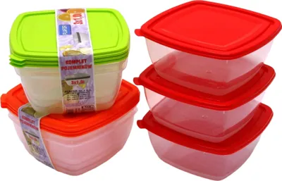 Produktbild von Gefrierdosen 3er Set 1 Liter - diverse Farben