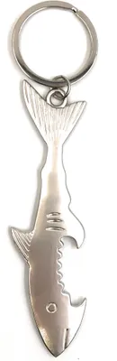 Immagine prodotto di Onwomania Portachiavi Squalo Pesce Grande Squalo Bianco Apribottiglie Argento Metallo Ciondolo Charm