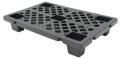 Productafbeelding van Kunststof pallets, stapelbaar ontwerp, draagvermogen 100 kg, zwart