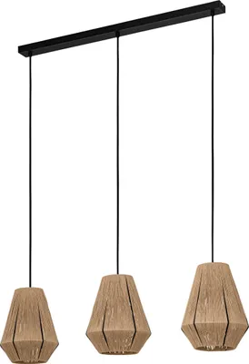 Immagine prodotto di Eglo 43786 ALDERNEY E27 tripla lampada a sospensione 900x200mm nero natura