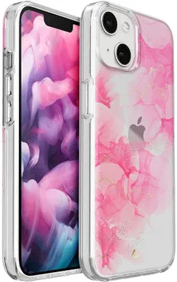 Produktbild von LAUT Crystal Ink  Smartphonehülle Handyhülle iPhone 13 transparent Blüten pink