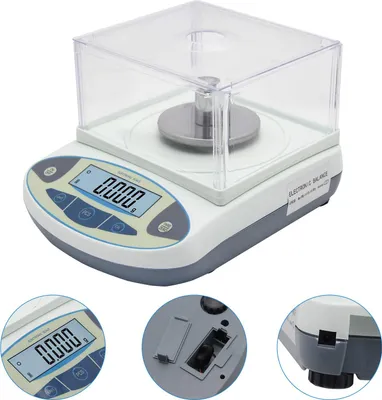 Imagen del producto de Balanza de laboratorio de precisión Bonvoisin XXX-14, capacidad de 500 g, precisión de 0.001 g, balanza para joyería