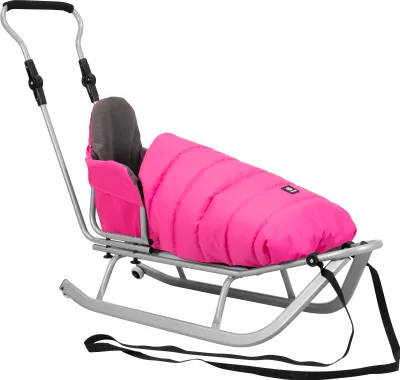 Produktbild von Kunert ROCKER Schlitten für Kinder Schlitten mit Lehne I Babyschlitten Kinderschlitten I Rückenlehne Schlitten Baby Schlitte + Schlafsack