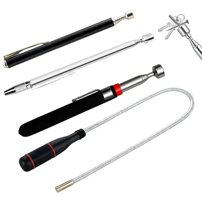 Produktbild von Teleskop-Magnetstab 4er Set, extra stark, 550 mm flexibel, ideal für Werkstatt, Garage & Haushalt