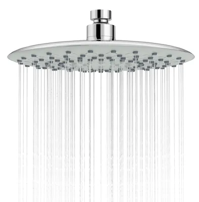 Produktbild von 26 cm großer Duschkopf für Regenbrause mit Anti-Kalk-Düsen und Wassersparfunktion