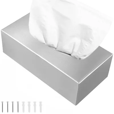 Produktbild von Solidchoice – Kosmetiktücherbox aus Edelstahl – Wandmontierter Taschentuchspender für Badezimmer und Küche