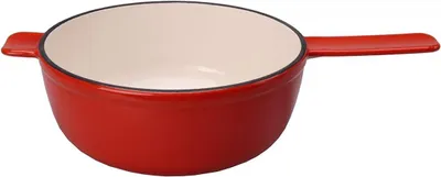 Produktbild von Gusseisen Fondue Caquelon für Käsefondue, rot, 20 cm, 2,0 l