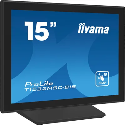 Produktbild von 15" PCAP Bezel Free Front, 10P Touch, 1024x768, Speakers, VGA, DisplayPort, HDMI,330cd/m2 (with touch), USB Interface, Built-In Power Adapter, Multitouch with supported OS