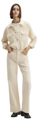 Productafbeelding van Mavi Damenbroek, model Malibu, van corduroy, kleur: tofu, maat: 29/38