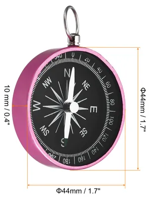 Produktbild von Tasche Kompass Navigation Kompass mit Schlš¹sselring fš¹r Drau?en Wandern Rosa