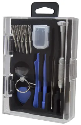 Productafbeelding van StarTech.com Handige gereedschapset voor iPhone, iPad, Samsung - Reparatieset voor smartphones, tablets en laptops - Gereedschapskit - Gereedschapset voor mobiele telefoons - 23 stuks - in koffer
