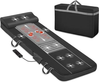 Productafbeelding van Shiatsu-matten met warmte en 10 motoren, vibrerende massagekussen, Shiatsu-massagekussen voor bed, benen en dijen