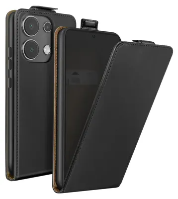 Obrázok produktu pre Avizar, vertikálne magnetické puzdro s klopkou pre Redmi Note 13 4G s priehradkou na karty, čierna