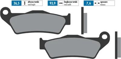 Produktbild von POLINI ORIGINAL Bremsbeläge Paar 36,5x93,9x7,6 mm
