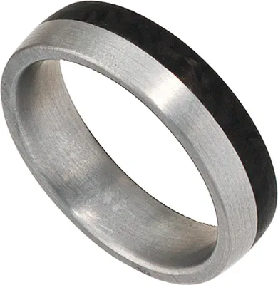 Produktbild von JOBO Partner Ring Edelstahl mattiert mit Carbon Größe 60