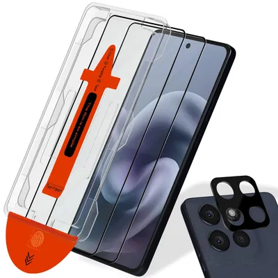 Obrázok produktu pre 2-balenie Motorola G86 Power Ochranné sklo na displej & 1-balenie ochrana objektívu - Tvrdené sklo | [Automatická inštalácia] - Bez bublín