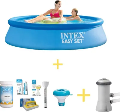 Obrázek produktu pro Bazén Intex Easy Set - 244 x 61 cm - včetně balíčku na údržbu WAYS a filtračního čerpadla