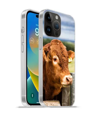 Produktbild von MuchoWow® Handyhülle Schutzhülle Hülle für Apple iPhone 14 Pro Max Schottischer Highlander - Berg - Zaun Silikon Softcase Handy Hülle - Hardcover