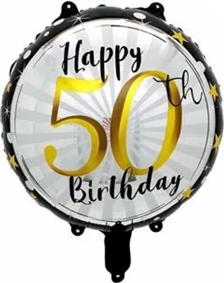 Immagine prodotto di Palloncino in foil "Buon 50° compleanno", 45 cm