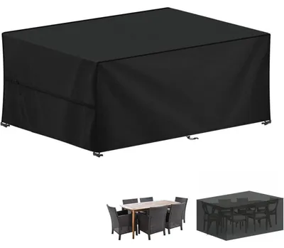 Image de Housse de protection pour mobilier de jardin, tissu Oxford 420D, imperméable, dimensions 210x100x75 cm