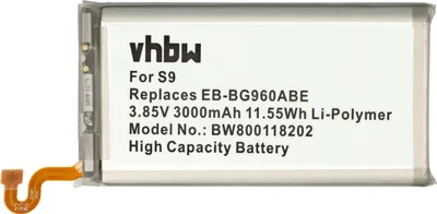 Produktbild von vhbw Akku kompatibel mit Samsung Galaxy SM-G960XU, SM-G960N, WiMAX 2+ Handy Smartphone Telefon (3000 mAh, 3,85 V, Li-Polymer)