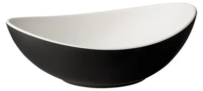 Melamin-Schale schwarz/weiß 17,5x13,5x6,5 cm 0,35 l