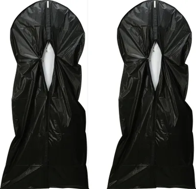 Obrázok produktu pre Sada 2 ochranných poťahov na oblečenie Excellent Houseware, polyester, 60x135 cm, čierna