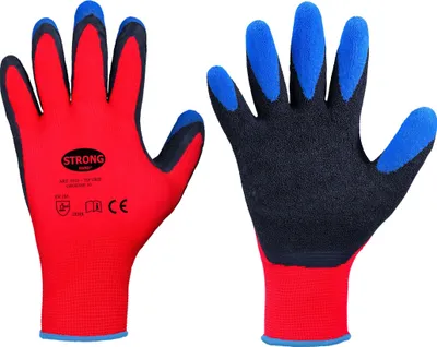 Produktbild von Handschuhe Tip Grip Gr.9 rot/schwarz/blau STRONGHAND