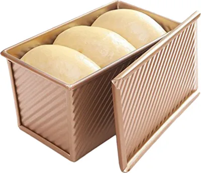 Produktbild von Brotbackform mit Deckel  - Robuste 21 cm Backform Gusseisen - Ideal als Kastenform, Toastbrot Backform, Brotbacktopf