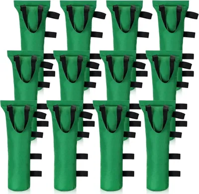 Produktbild von 12er-Pack Sandsäcke für Gewichtsüberdachungen, 300 Pfund, robuste Sandsäcke, grün, große, winddichte Zeltgewichte für Überdac...