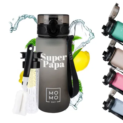 Immagine prodotto di Borraccia grigia da 600 ml di SOXO – Borraccia per acqua, borraccia da bicicletta