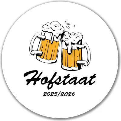 Produktbild von Huuraa Aufkleber Hofstaat 2025/26 Schützenfest 10cm rund Sticker Geschenkidee