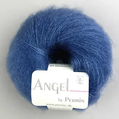 Zdjęcie produktu dla Angel by Permin – Luksusowa przędza z moheru i jedwabiu (70/30) (118 błękitny)