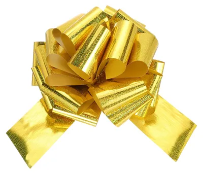 Glitzer-Metallic-Schleife, 61 cm, Gold, für Geschenke & Deko