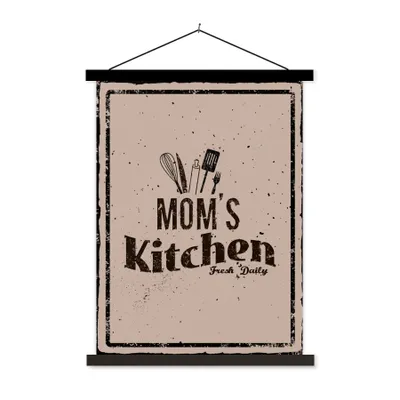 Produktbild von MuchoWow® Textilposter Küche - Mama - Retro 90x120 cm mit schwarzem Rahmen - Dekoration