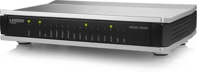 Produktbild von Lancom Systems 1793VAW WLAN Router mit 4-Port-Switch, ISDN & DSL, 300 MBit/s, autom. VPN- & VLAN-Konfiguration (LMC), für KMU & Home-Offices, Schwarz/Grau, 210x140x45 mm (BxTxH)