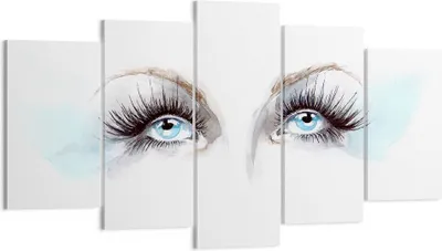Produktbild von Bild auf Leinwand - Leinwandbild - Mädchen Fantasie Augapfel menschliches - 160x85cm - Wand Bild - Wanddeko - Leinwanddruck - Bilder - Kunstdruck - Leinwand bilder - Wandkunst - EA160x85-3023