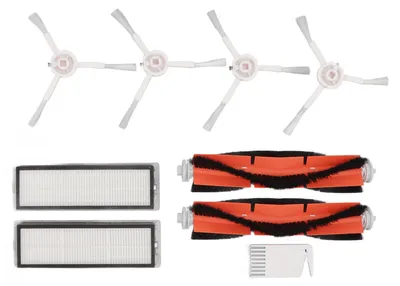 Produktbild von Bürstenfilter, weißes Flachkamm-Set für den Austausch von Xiaomi 1C F9 Mi Roboter-Staubsaugern